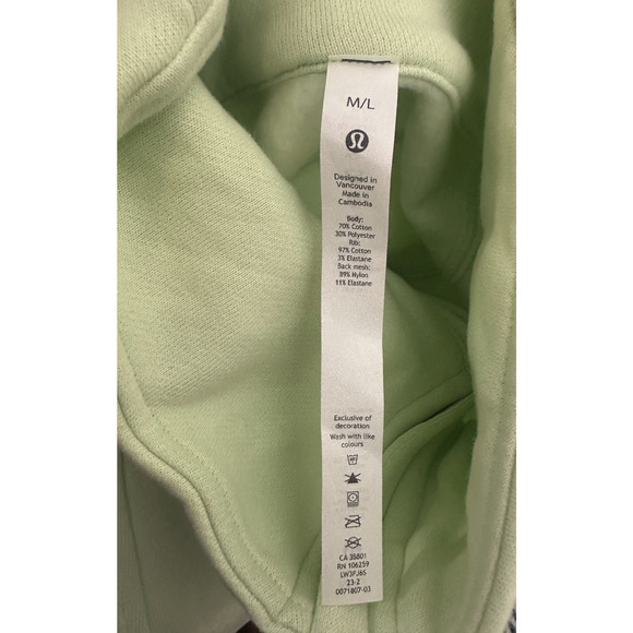 Lululemon Scuba Oversized Half Zip Hoodie Funnel Neck Green Women's Size M/L - Picture 6 of 13